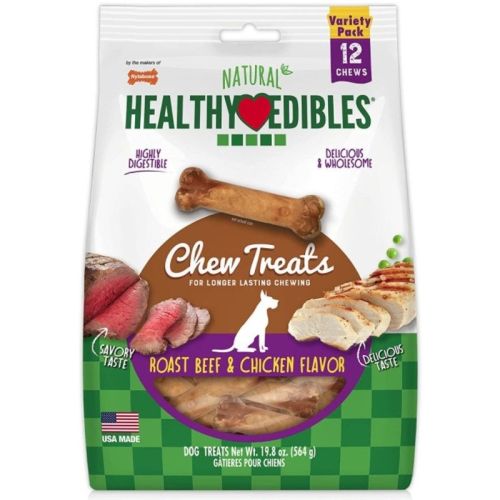 Nylabone Natural Healthy Edibles Variety Pack Roast Beef & Chicken Nylabone Natural Healthy Edibles Variety Pack Roast Beef & Chicken
